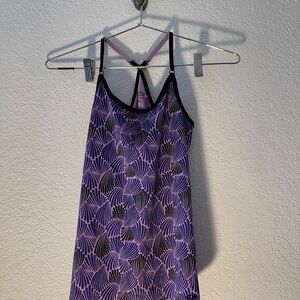 Champion Purple and Black Patterned Tank Top